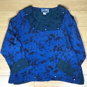 Tienda Ho one size blue embellished tunic